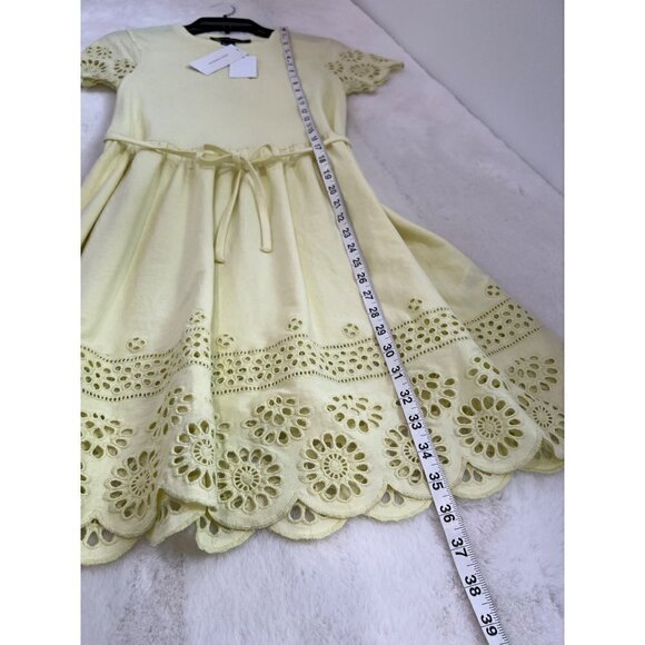 NWTD French Connection Size 0 Santoline Jersey Dress Yellow MSRP $98 - Picture 6 of 11